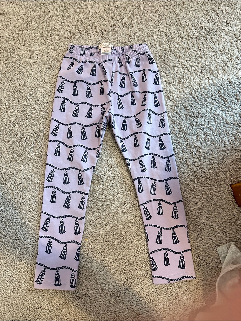 The Beaufort Bonnet Compant Lilac Kids Tassel-Print Leggings